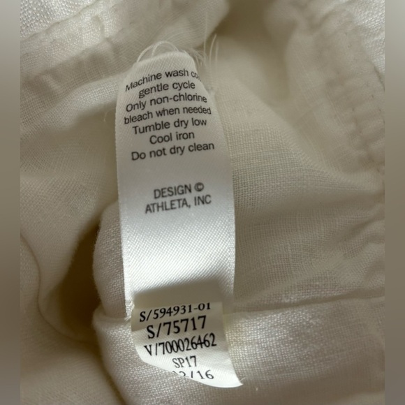 Athleta Linen High Neck Long Sleeve Lightweight Jacket White Size XS 0204 - Picture 9 of 11